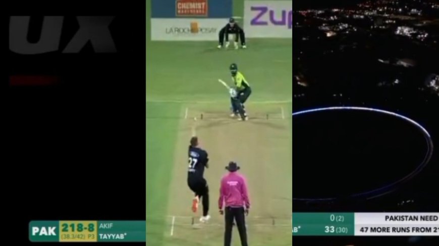 Lights turn off in the middle of the ball during New Zealand vs Pakistan 3rd ODI  {PC:X}