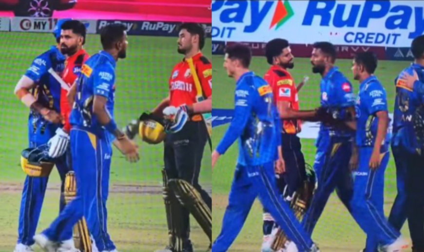 Hardik Pandya refuses to shake hands with Shreyas Iyer twice after PBKS beats MI in IPL 2025