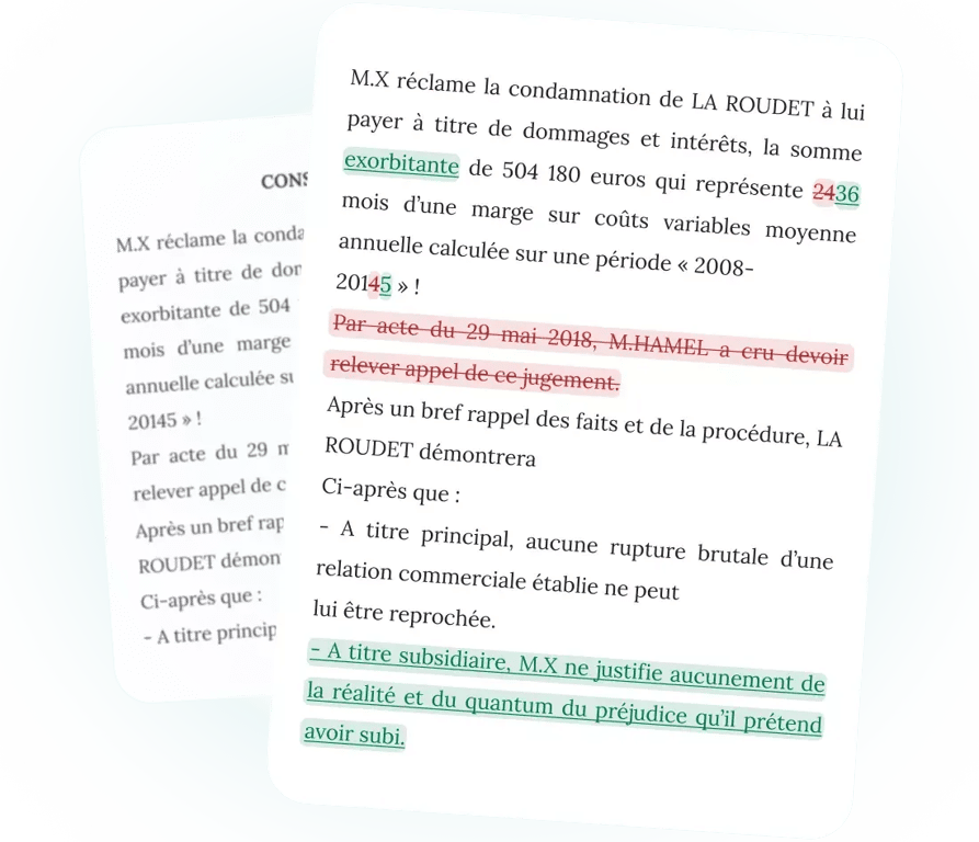 Comparez vos documents