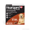 HEARTGARD&reg; Plus (ivermectin/pyrantel) Real-Beef Chewables for Dogs - 51 -100 lbs (Brown Box) 6 Month Supply of Chews (Heartworm Disease Preventive)