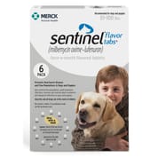 Sentinel 6pk White 51-100 lbs Flavor Tabs 1800PetMeds
