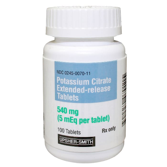 Potassium Citrate (Urocit-K) ER - 5mEq - (540 mg) (sold per tablet) product detail number 1.0