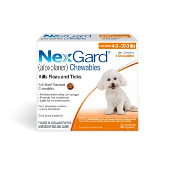 NexGard for Dogs Chewables 4 to 10 lbs, 3pk-product-tile