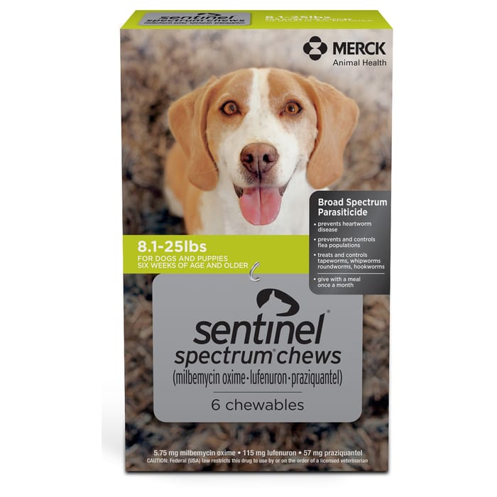 Sentinel Spectrum  6pk 8.1-25 lbs product detail number 1.0