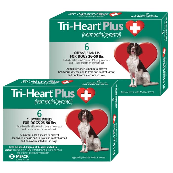 Tri-Heart Plus 12pk Green 26-50 lbs product detail number 1.0