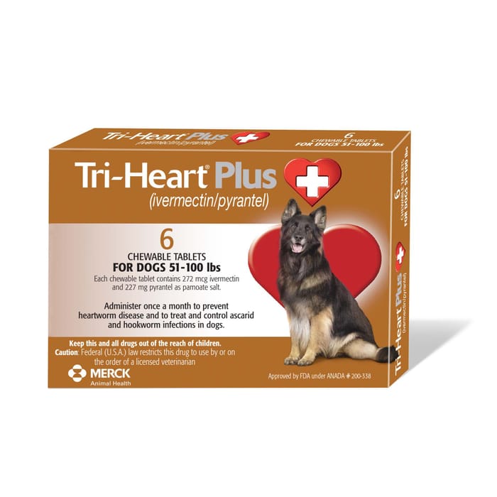 Tri-Heart Plus 6pk Brown 51-100 lbs product detail number 1.0