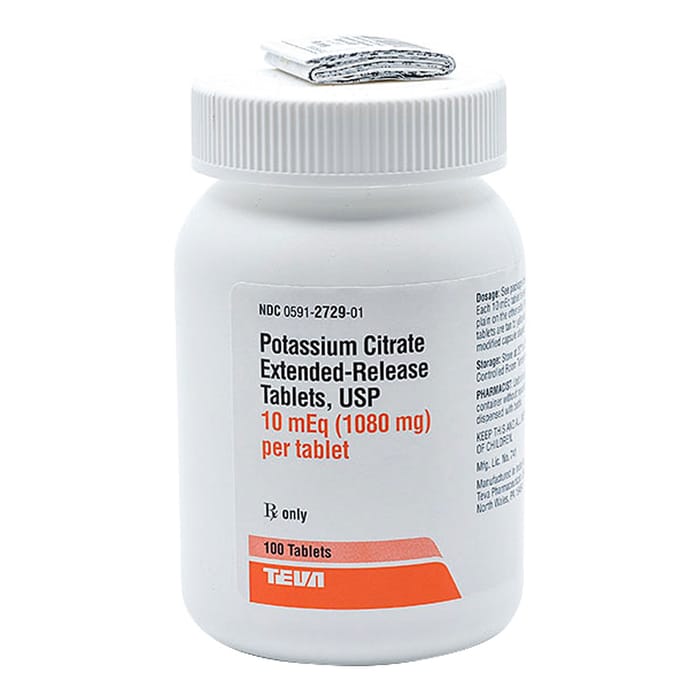Potassium Citrate (Urocit-K) ER - 10mEq (1080 mg) (sold per tablet) product detail number 1.0