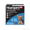 HEARTGARD&reg; Plus (ivermectin/pyrantel) Real-Beef Chewables for Dogs - Up to 25 lbs (Blue Box) 12 Month Supply of Chews (Heartworm Disease Preventive)
