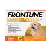 Frontline Gold 3 pk Dog Small 5-22 lbs