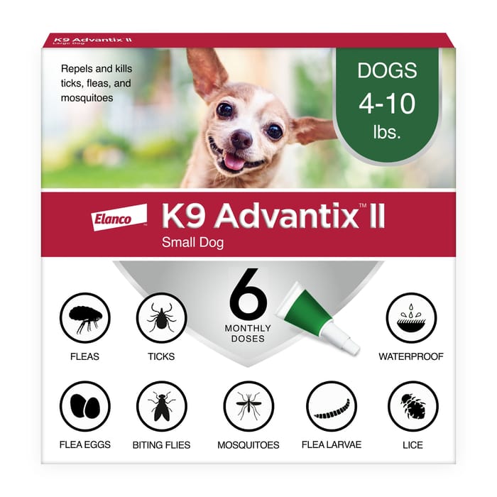 K9 Advantix II 6pk Green Dog 4-10 lbs product detail number 1.0