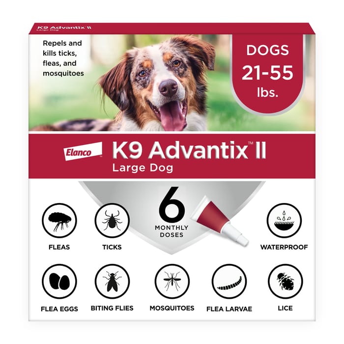 K9 Advantix II 6pk Red Dog 21-55 lbs product detail number 1.0
