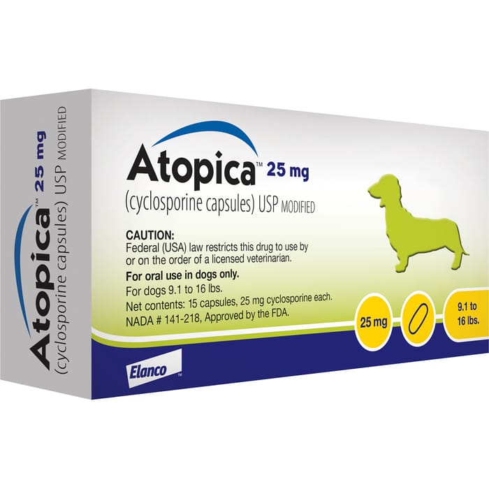 Atopica For Dogs 25 mg 15 Capsule Pk product detail number 1.0