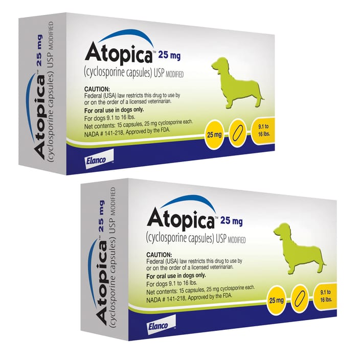 Atopica For Dogs 25 mg 30 Capsule Pk product detail number 1.0