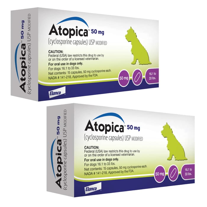 Atopica For Dogs 50 mg 30 Capsule Pk product detail number 1.0