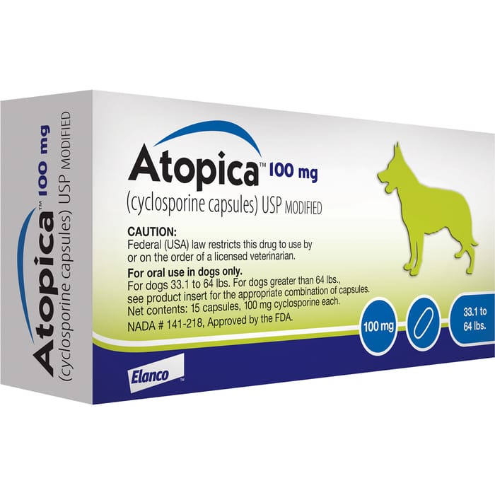 Atopica For Dogs 100 mg 15 Capsule Pk product detail number 1.0