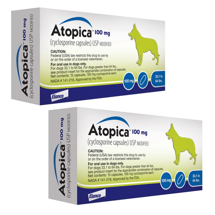 Atopica For Dogs 100 mg 30 Capsule Pk product detail number 1.0