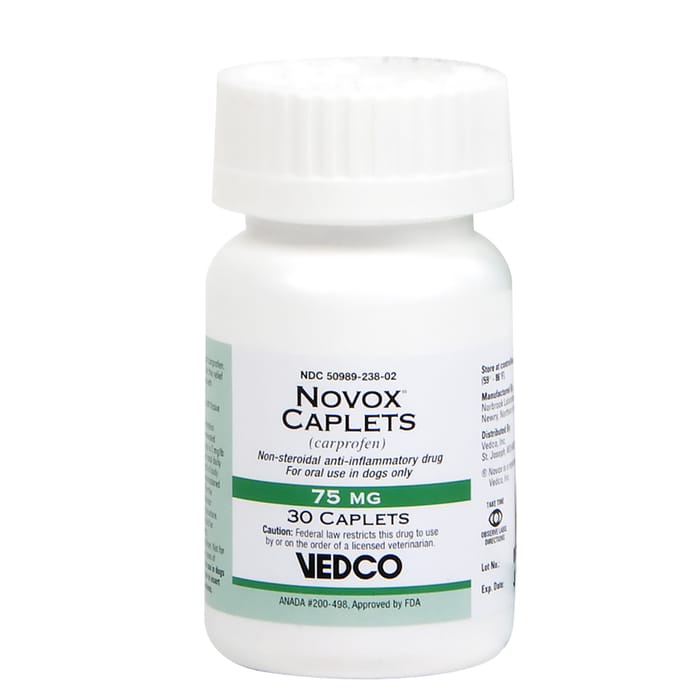 Novox Carprofen - Generic to Rimadyl 75 mg Caplets 30 ct product detail number 1.0