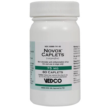 Novox Carprofen - Generic to Rimadyl 75 mg Caplets 60 ct product detail number 1.0