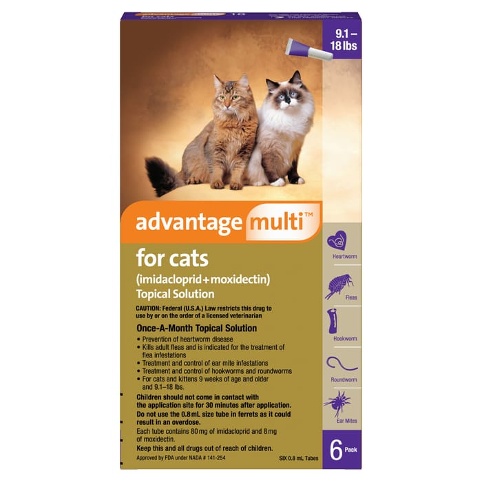 Advantage Multi 6pk Cats 9-18 lbs product detail number 1.0
