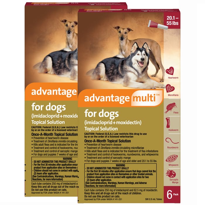 Advantage Multi 12pk Dogs 20-55 lbs product detail number 1.0