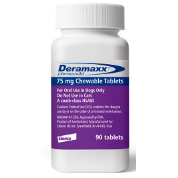 Deramaxx Chewable Tablets for Dogs - 75 mg, 90 ct product detail number 1.0