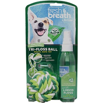 TropiClean Fresh Breath Tri-Floss Rope Ball with Liquid Floss-product-tile