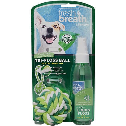 TropiClean Fresh Breath Tri-Floss Rope Ball with Liquid Floss product detail number 1.0