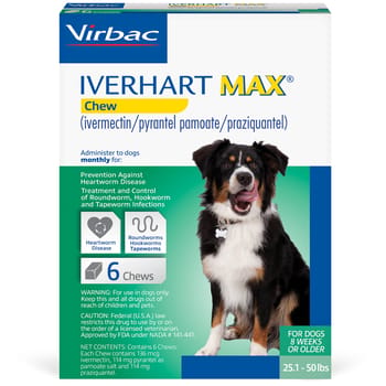 Iverhart Max Chewable Tablets For Dogs 25.1-50lbs 6pk-product-tile
