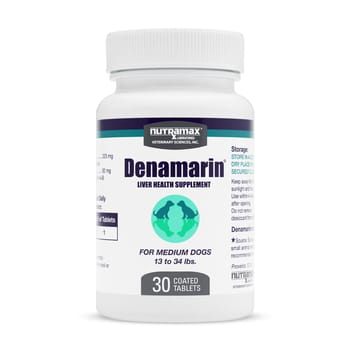 Nutramax Denamarin Liver Health Supplement - With S-Adenosylmethionine (SAMe) and Silybin Medium Dogs, 30 Tablets-product-tile