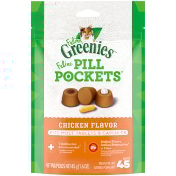 Greenies Pill Pockets for Cats Chicken Flavor 45 Treats-product-tile