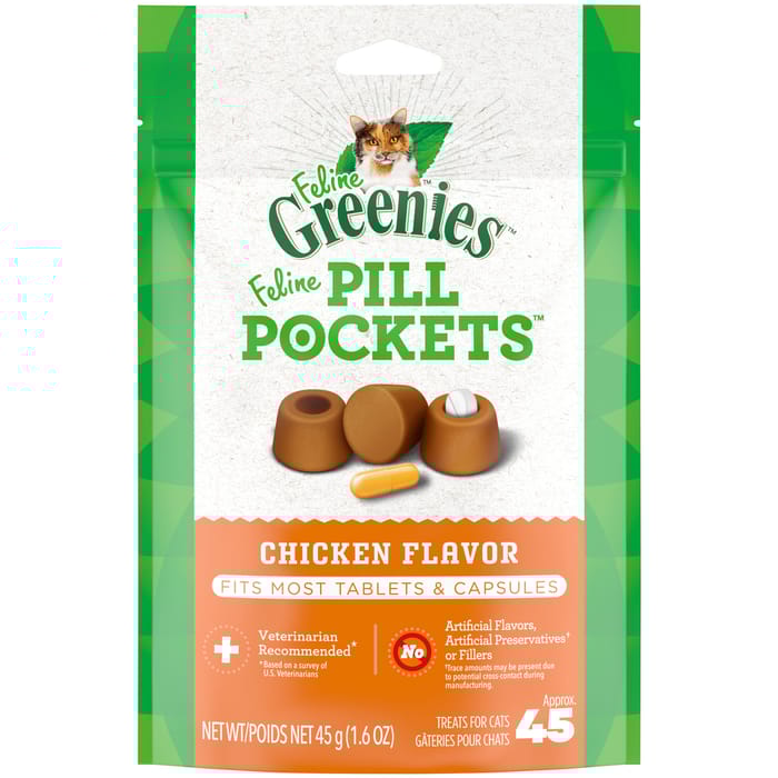 Greenies Pill Pockets for Cats Chicken Flavor 45 Treats product detail number 1.0