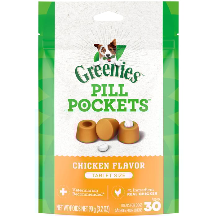 Greenies Pill Pockets Tablet Size Natural Chicken Flavored Dog Treats 30 ct product detail number 1.0
