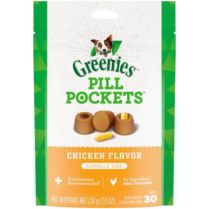 Greenies Pill Pockets Capsule Size Natural Chicken Flavored Dog Treats 30 ct product detail number 1.0