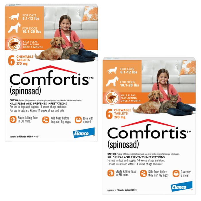Comfortis 12pk Dogs 10.1-20 lbs or Cats 6.1-12 lbs product detail number 1.0