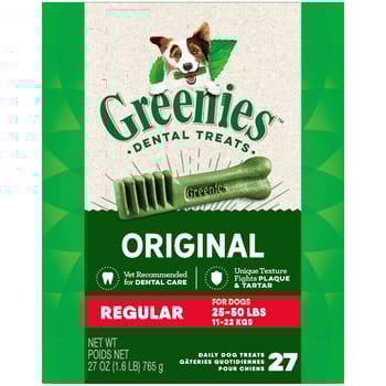 Greenies Original Regular Natural Dental Dog Treats- 27 oz. Pack (27 Treats)-product-tile