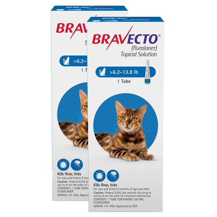 Bravecto for Cats  6.2-13.8 lbs 2 dose product detail number 1.0