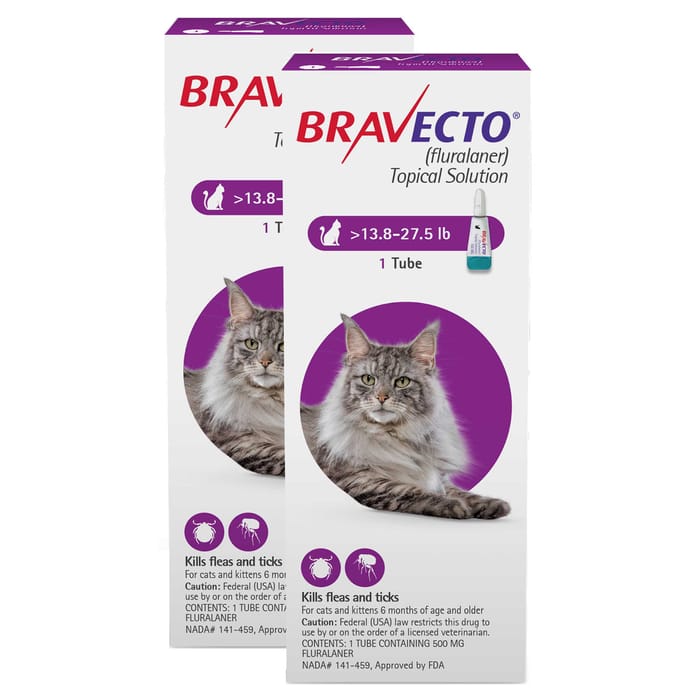 Bravecto for Cats  13.8-27.5 lbs 2 dose product detail number 1.0