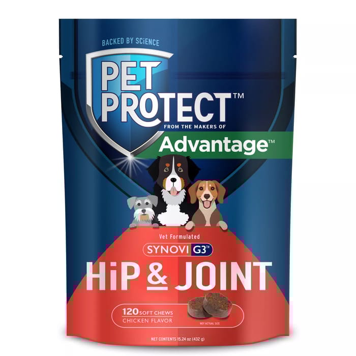 Pet Protect Vet-Formulated Synovi G3 Hip & Joint Soft Chew Supplement for Dogs 120 ct product detail number 1.0