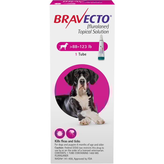 Bravecto Topical for Dogs Ex-Large Dog 88-123 lbs 2 dose product detail number 1.0