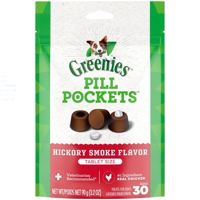Greenies Pill Pockets Tablet Size Natural Hickory Smoke Flavored Dog Treats 30 Treats product detail number 1.0