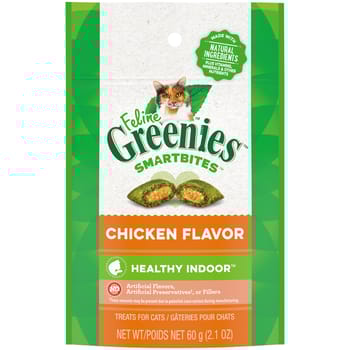 Feline Greenies Smartbites Healthy Indoor Natural Treats for Cats Chicken Flavor - 2.1 oz. Pack-product-tile