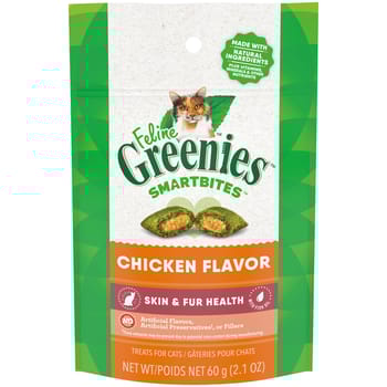 Greenies Smartbites Skin & Fur Crunch & Soft Natural Treats for Cats 2.1 oz Pack-product-tile