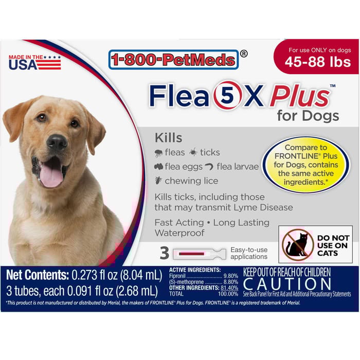 Flea5X Plus 12pk Dogs 45-88 lbs product detail number 1.0