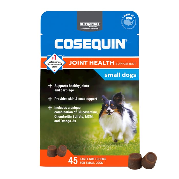 Nutramax Cosequin for Small Dogs Joint Health Supplement Contains Glucosamine for Dogs Plus Chondroitin MSM and Omega-3s Supports Joint and Skin and Coat Health 45 Soft Chews product detail number 1.0