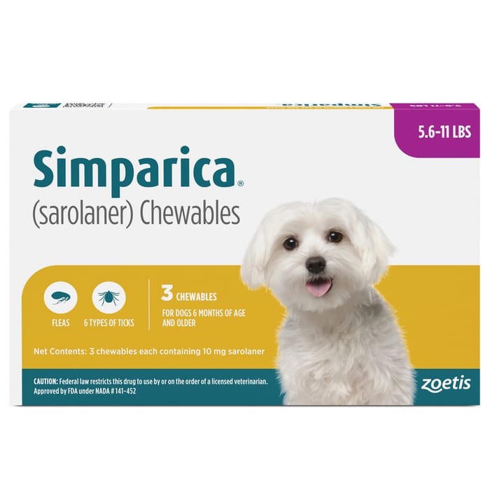 Simparica 3pk 5.6-11.0 lbs product detail number 1.0