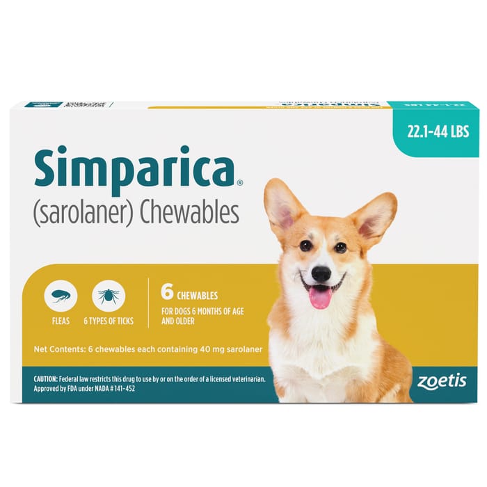 Simparica 6pk 22.1-44.0 lbs product detail number 1.0