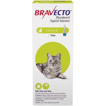 Bravecto for Cats 2.6-6.2 lbs 1 dose-product-tile