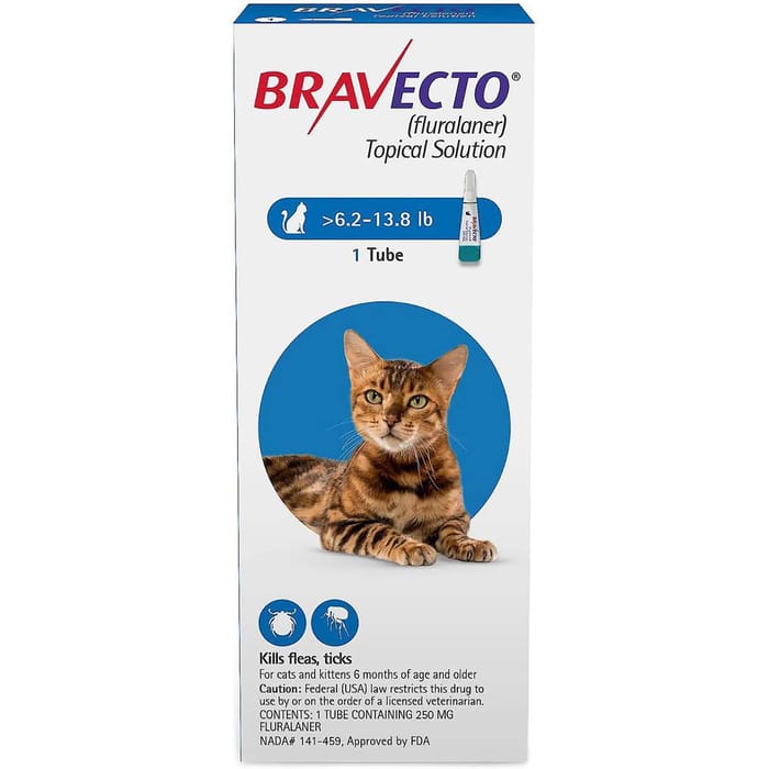 Bravecto for Cats 6.2-13.8 lbs 1 dose product detail number 1.0