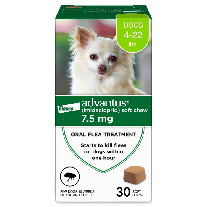 Advantus Oral Flea Treatment Soft Chews for Dogs 7.5 mg 30 ct product detail number 1.0