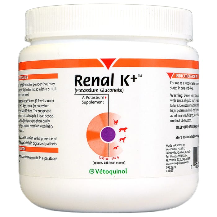 Vetoquinol Renal K+ Powder 100 g product detail number 1.0